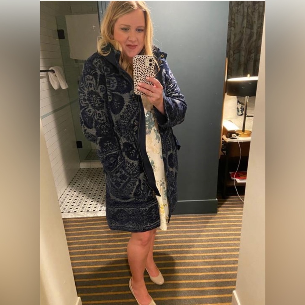 ANTHROPOLOGIE heavy Chenille Tapestry Parka Jacket-XS